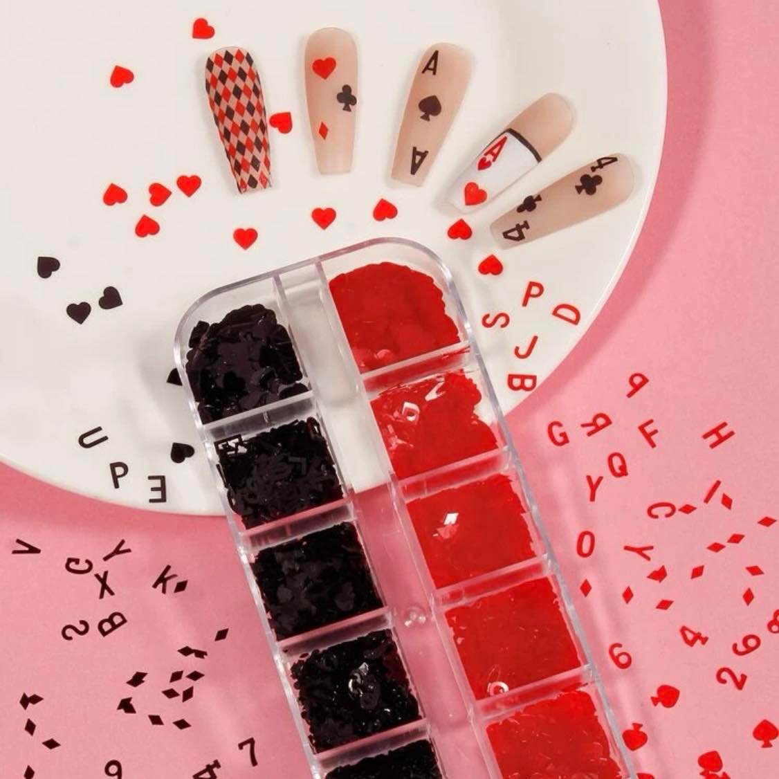 Boite à bijoux - Jeu de carte, lettres et chiffres #21