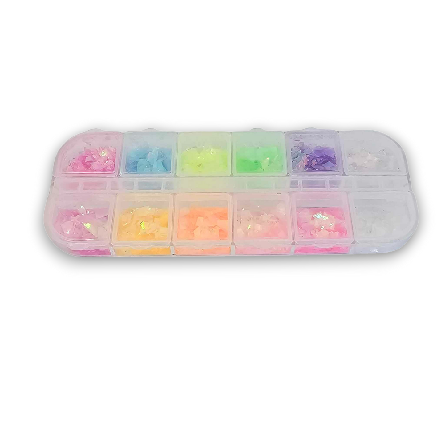 Boite à bijoux - Holographique paillettes couleurs pastels #15