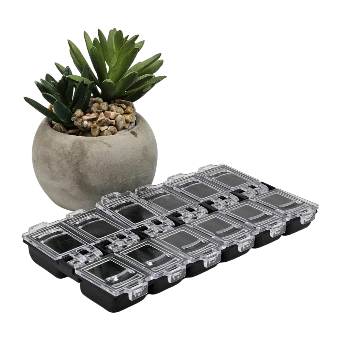 Boîte de rangement 12 compartiments pour accessoires de nail art