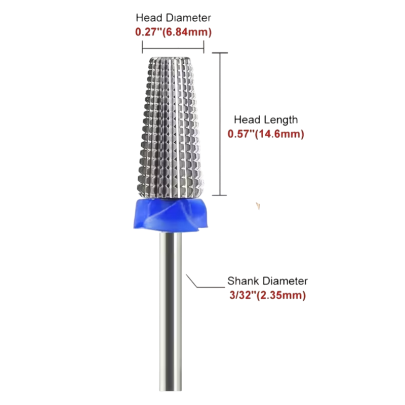 Embout au carbure fin conique 6.8mm