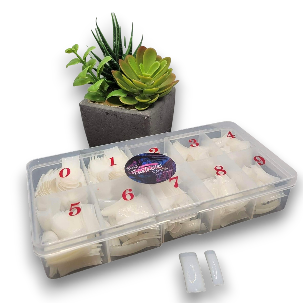 Faux ongles en acryliques naturels carrés (500pcs)