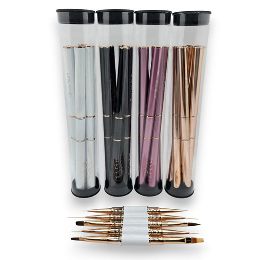 Lot de 5 pinceaux à double extrémité pour nail art