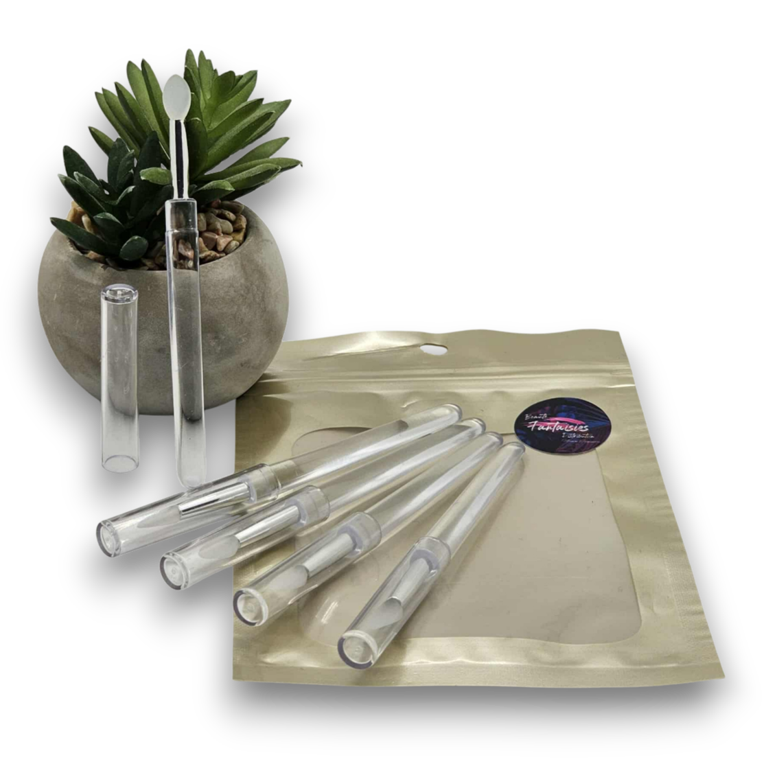 Pinceaux en silicone transparent pour Nail Art