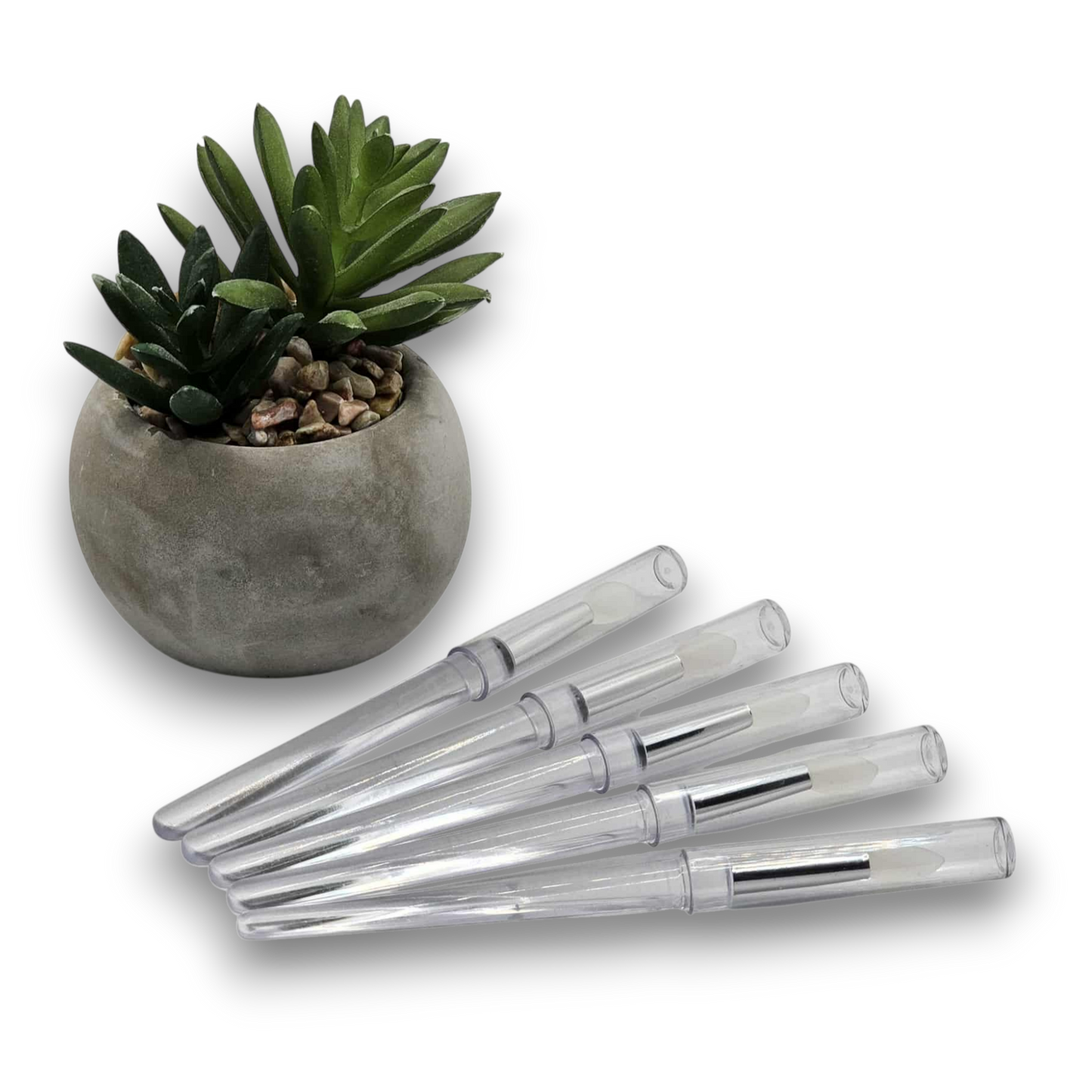 Pinceaux en silicone transparent pour Nail Art