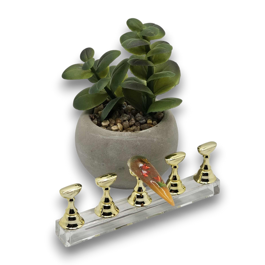 Support à faux ongles or