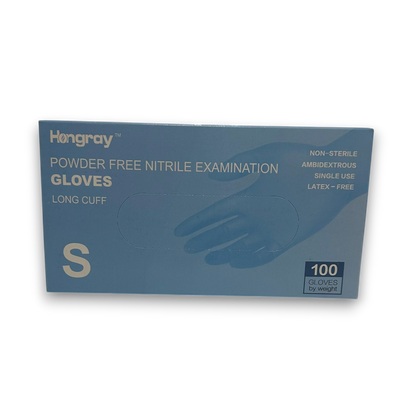 Gants de Nitrile Bleus Sans Poudre (100pcs)