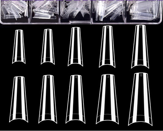 Faux ongles en acrylique transparent en forme de cercueil (600pcs)