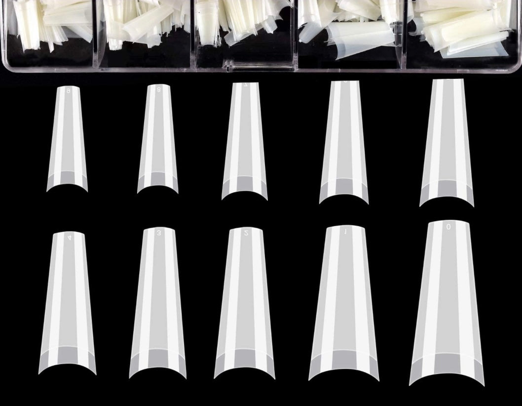 Faux ongles en acrylique naturel en forme de cercueil (600pcs)