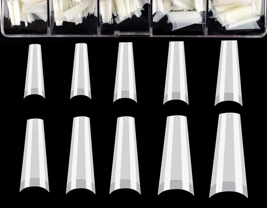 Faux ongles en acrylique naturel en forme de cercueil (600pcs)